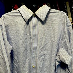 Brooks brothers button down 18 34/35 light red strips